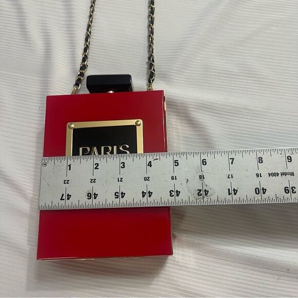 Candy Apple Red Paris Shoulder Bag Purse Handbag - Picture 4 of 12